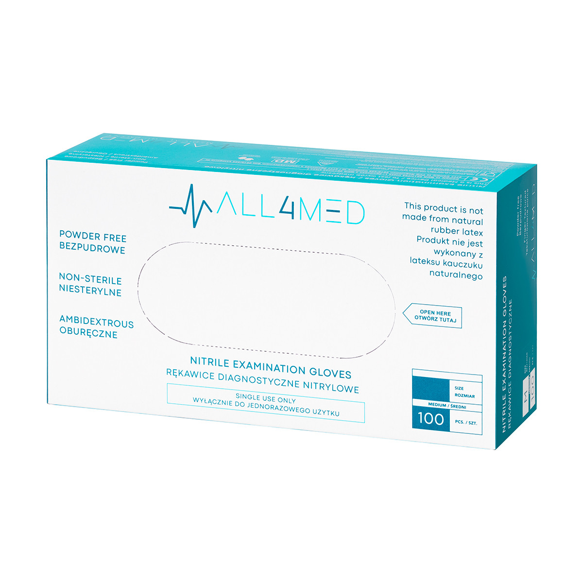All4med disposable diagnostic nitrile gloves pink p 2
