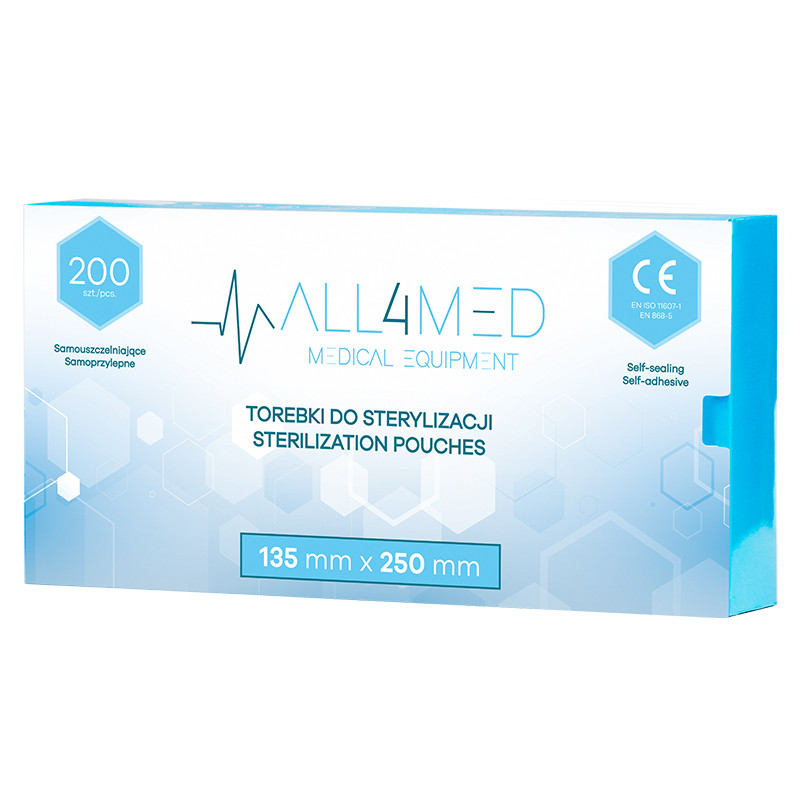All4med Autoclavable bags 135mm x 250mm 200pcs 2