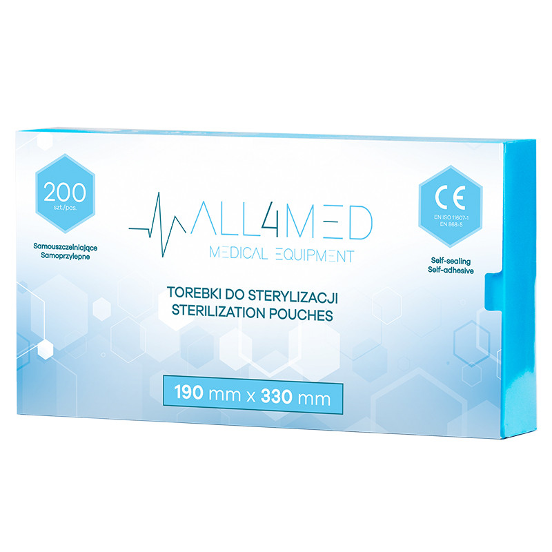 All4med Autoclavable bags 190mm x 330mm 200pcs 2