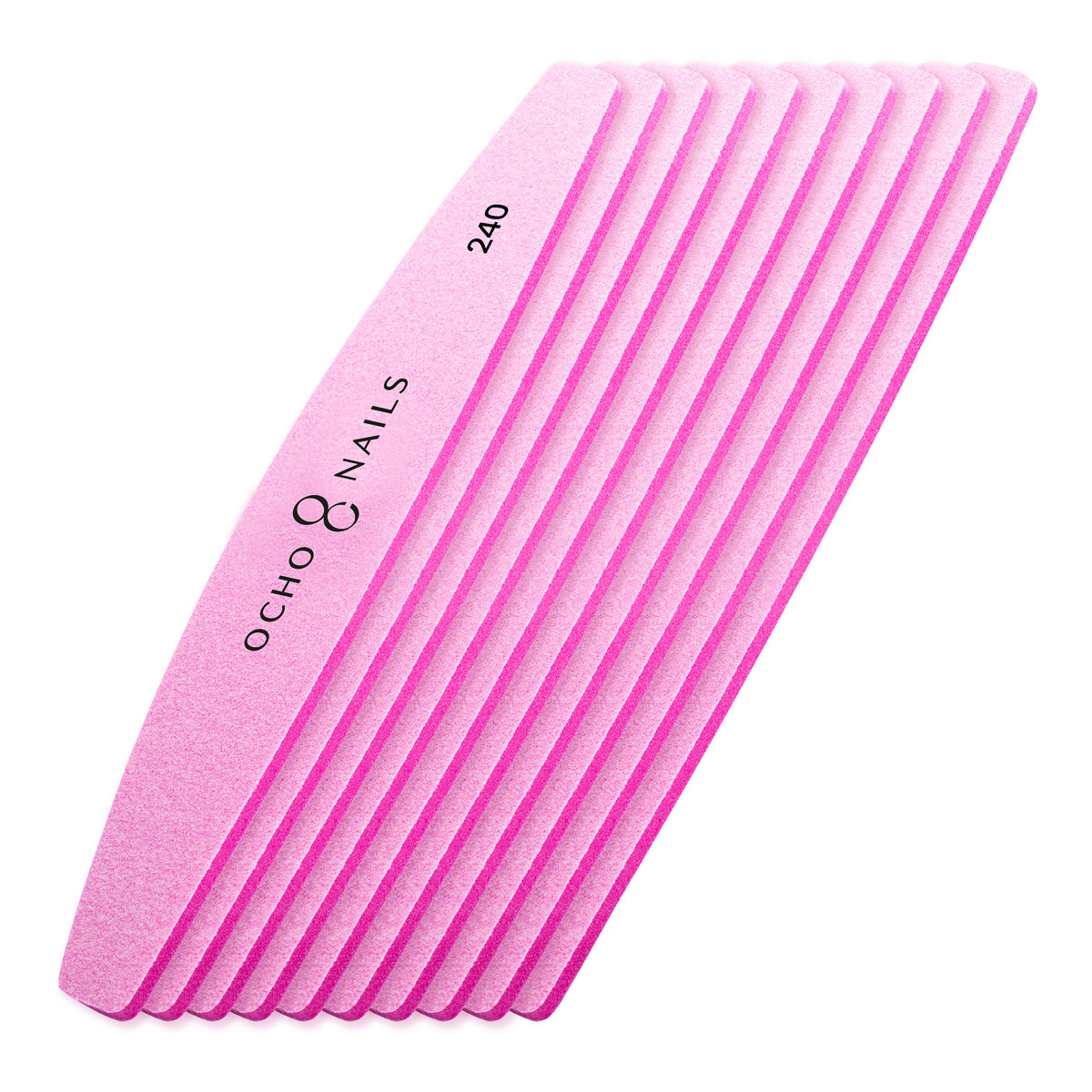 Ocho Nails half-moon metal core file + polishers 240 10 pcs. 3