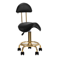 COSMETIC STOOL 6001G GOLD BLACK