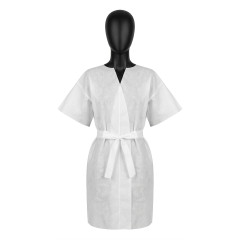 Jednorazowy szlafrok krótki rękaw