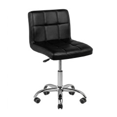 Taboret fryzjerski Gabbiano A-5299 z oparciem czarny