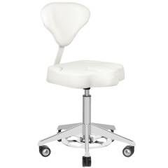Azzurro 156f bump-up white cosmetic stool