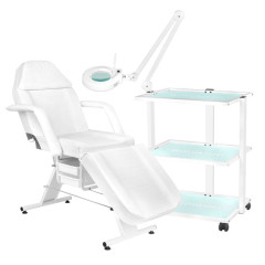202 basic cosmetic chair + 1040 cosmetic table + s5 led magnifier lamp