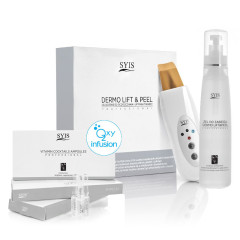 Syis device dermo lift & peel skin scrubber gold spatula + syis cosmetics