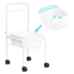 Set of paddling pool for pedicure on wheels white + foot massager massager with temperature maintenance am-506a