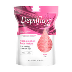 Depilflax 100 elastyczny wosk do depilacji o niskiej temperaturze topnienia perłowy rosa różane 1000 g
