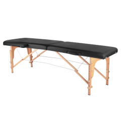 Folding massage table, wood comfort, 2 sections black