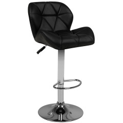 Bar stool m01 quilted adjustable black