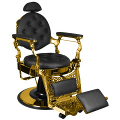 Gabbiano barber chair giulio gold black