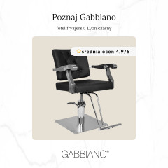 Gabbiano black lyon hairdressing chair