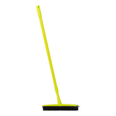 Rubber barber's broom with a telescopic handle