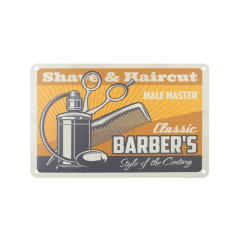 Decorative plaque barber b001
