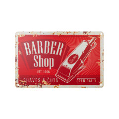 Decorative plaque barber b013