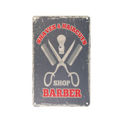Decorative plaque barber b064