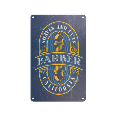 Decorative plaque barber b076