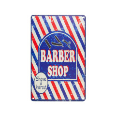 Decorative plaque barber c012