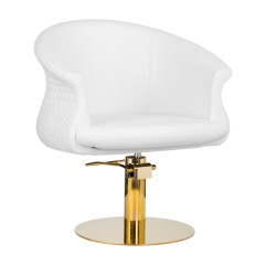 Gabbiano hairdressing chair Wersal white gold