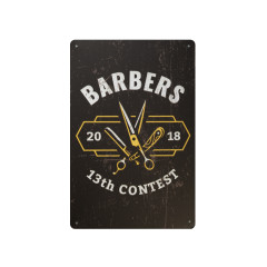 Decorative plaque barber b038