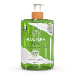 Apis natural aloe vera 99% żel aloesowy do twarzy i ciała 300 ml