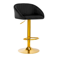 Bar stool QS-B16G VELVET BLACK