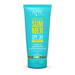APIS Hello Summer Spf 30, Body tanning lotion with cocoa butter 200 ml