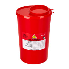 MEDICAL WASTE CONTAINER 2 L RED