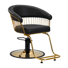 Gabbiano fotel fryzjerski Lille złoto czarny