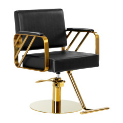 Gabbiano hairdressing chair Genua gold black