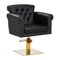 Gabbiano Berlin hairdressing chair, black and gold