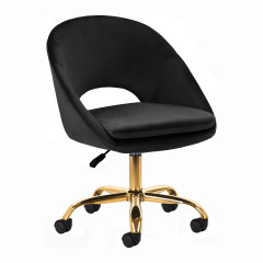 4Rico krzesło obrotowe QS-MF18G aksamit czarne