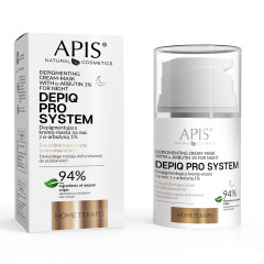 APIS DEPIQ PRO SYSTEM Depigmentująca kremo-maska na noc z α-arbutyną 1%, 50 ml