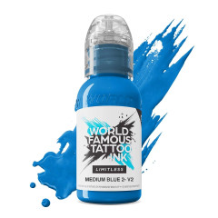 World Famous Limitless Tattoofarben - Medium Blue 2 v2 30ml
