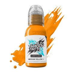 World Famous Limitless Tattoo Ink - Medium Yellow 1 30ml
