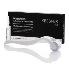 Mesotherapie Derma Roller Kit 0,75 mm 192 Titannadeln & Kessner Lab Präbiotische Ampullen