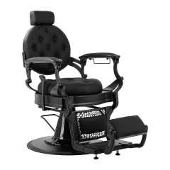 Barber chair Gabbiano Niccolo black with black base
