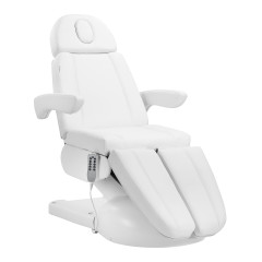 Fotel kosmetyczny elektr. Azzurro Lux 5m biały 