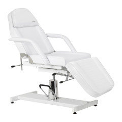 Fotel kosmetyczny hydrauliczny Sillon 210 z kołyską biały 