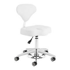 Taboret kosmetyczny Azzurro 156-F bump-up śnieżnobiały