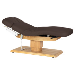 Leżanka SPA Sillon Relax brązowa ciemna z jasnobrązową podstawą