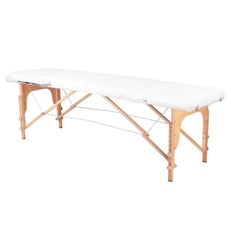 Klappbare Massageliege aus Holz BALANCE 2 Segmente weiß main product photo