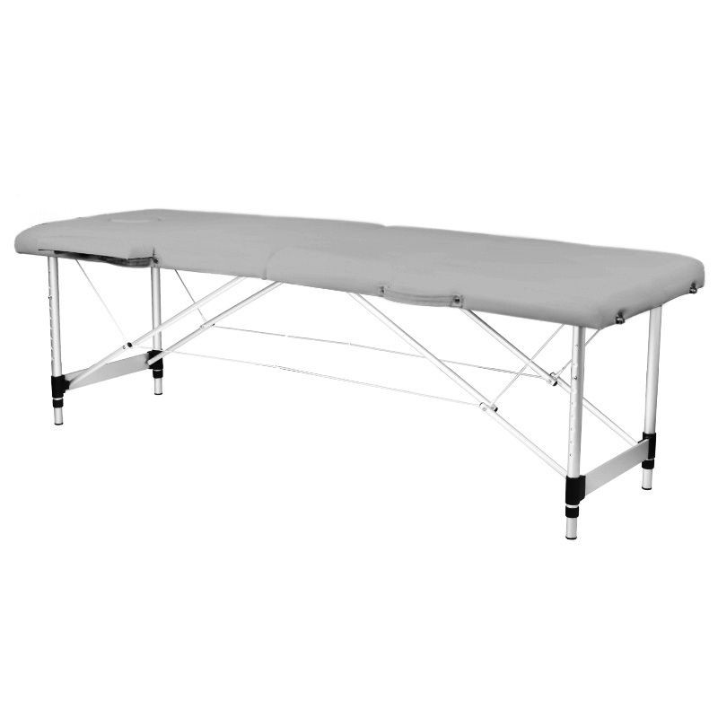 Klappbare Massageliege Aluminium BALANCE 2 Segmente grau main product photo