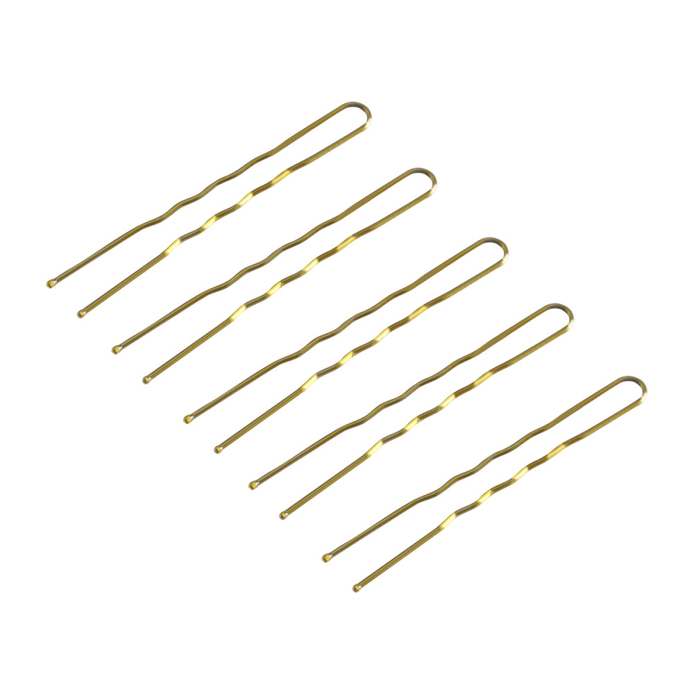Friseurbrötchen für Haare E-57 120 Stk. 5,6 cm gold main product photo