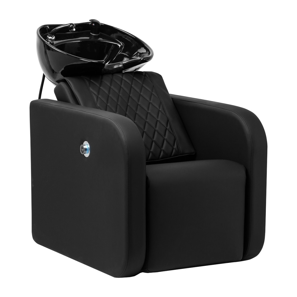 Gabbiano Myjnia fryzjerska Sylvia z elektrycznym podnóżkiem i masażem czarna main product photo