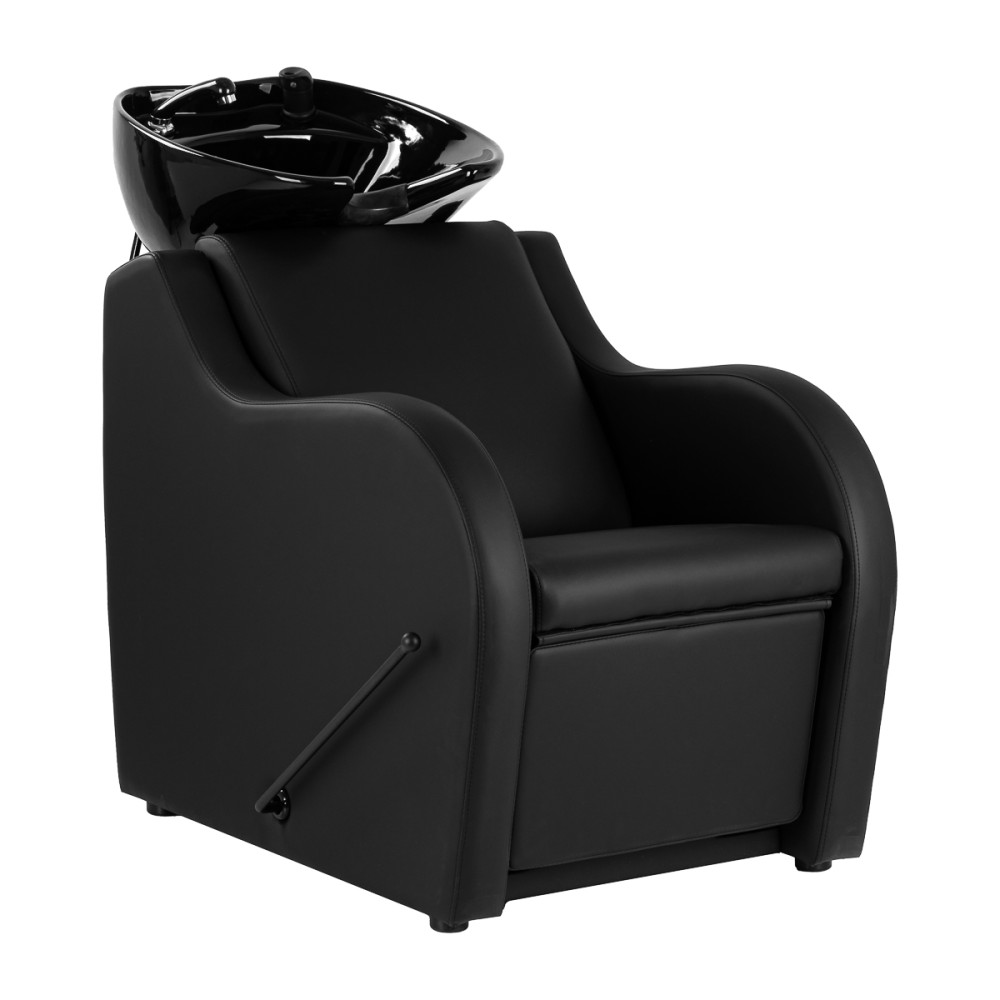 Gabbiano Myjnia fryzjerska Carmen z regulowanym podnóżkiem czarna main product photo