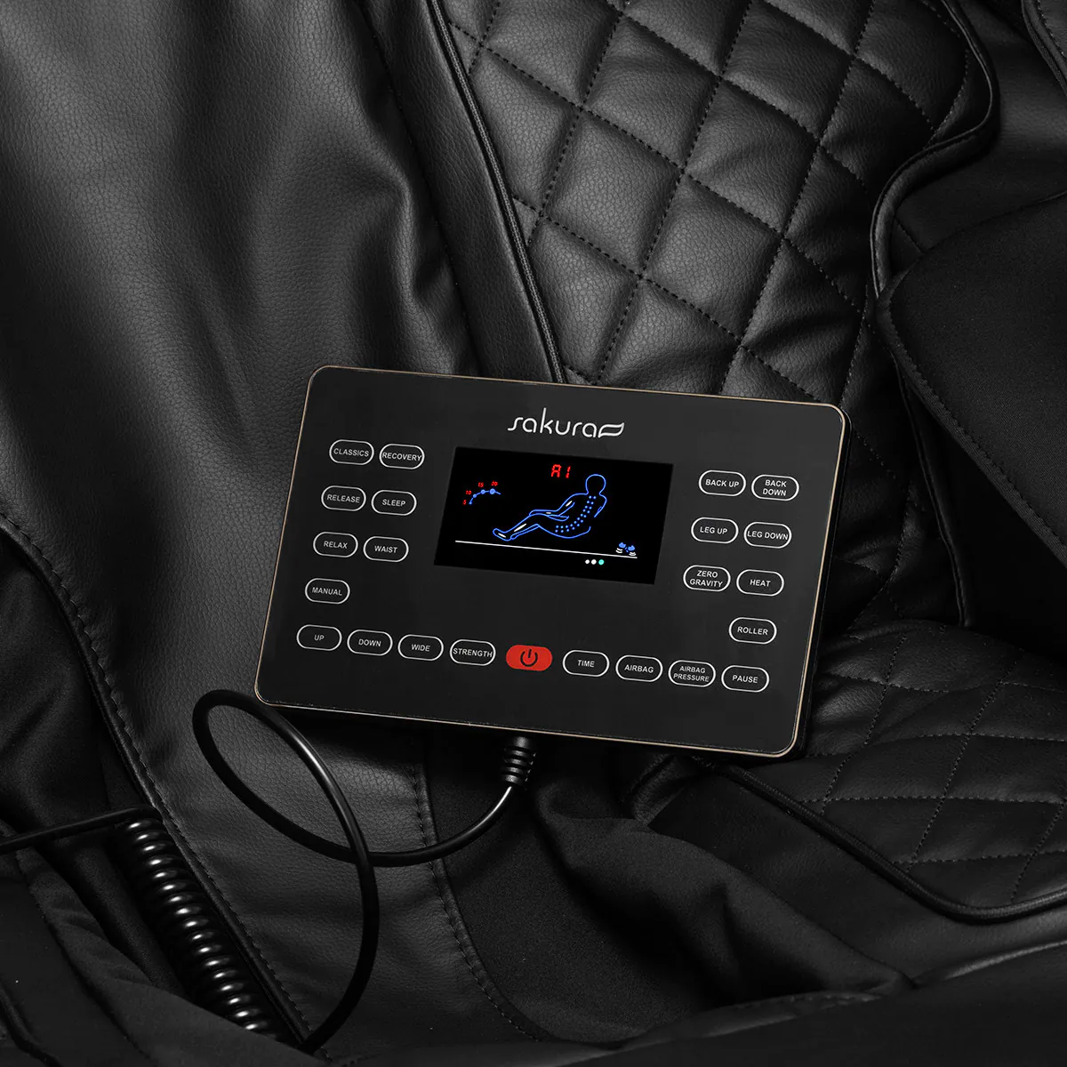 Masážní křeslo Sakura Luxury 808 černo béžové