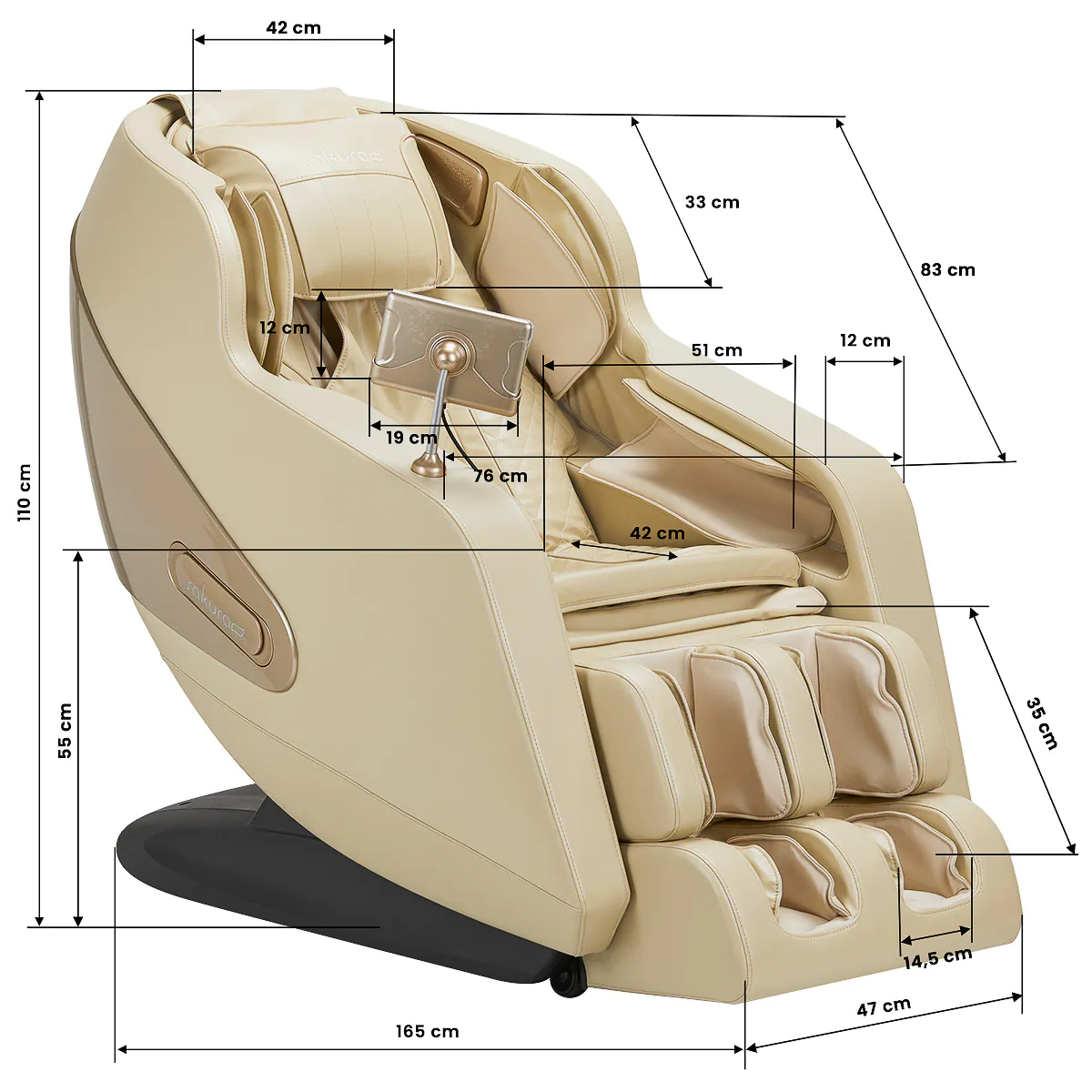 Sakura Comfort Plus 806 Massage Chair Beige