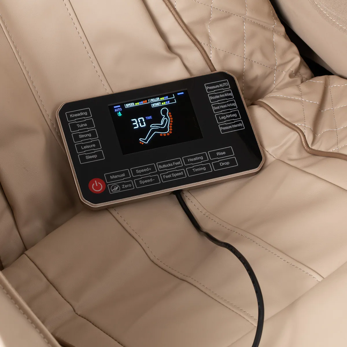 Masažinė kėdė Sakura Prime 108 kremiškai smėlio spalvos