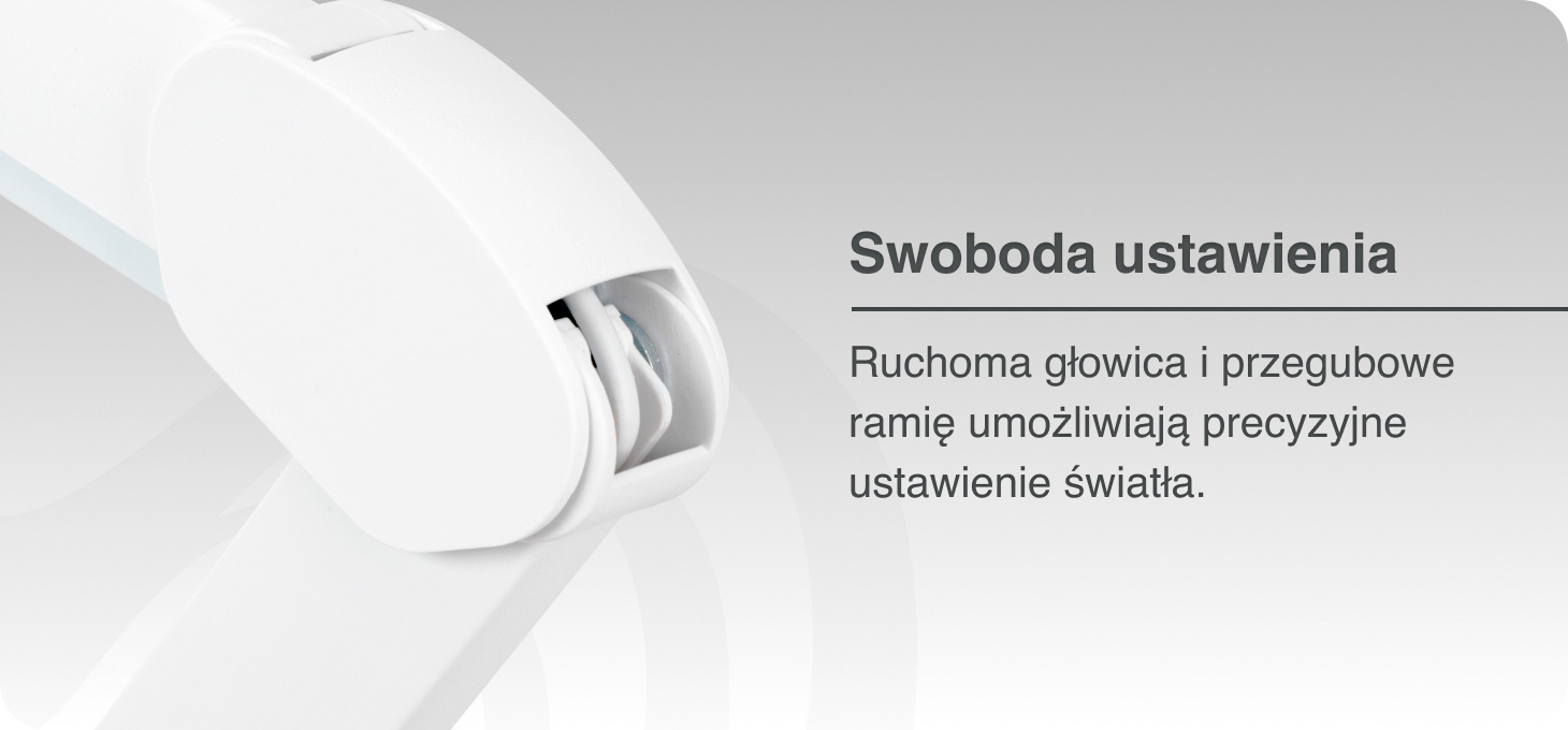Elegante Lampa warsztatowa LED biała